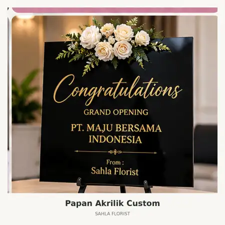 Papan Bunga Akrilik Kedung Waringin